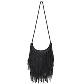 Sac à pompon pour femme Sac à bandoulière individuel en cuir souple fait main